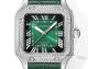 AAA replica Cartier Santos green face diamond bezel Swiss mechanical couple watch (3)_th.jpg